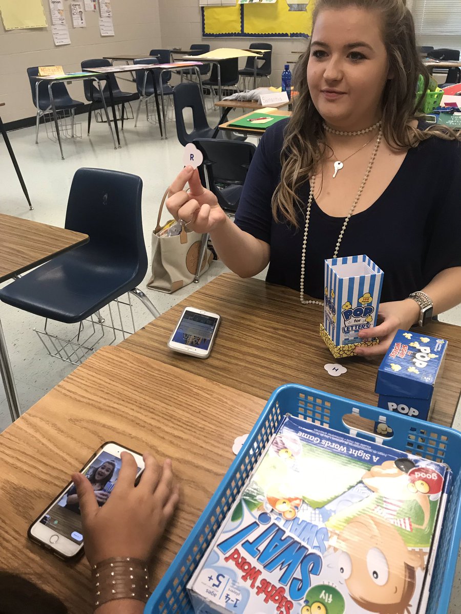 fishkinder's tweet photo. New teachers practicing #kindergarten differentiated ELA centers at #cobbnta2019 🍎 https://t.co/GESV2PiUPQ