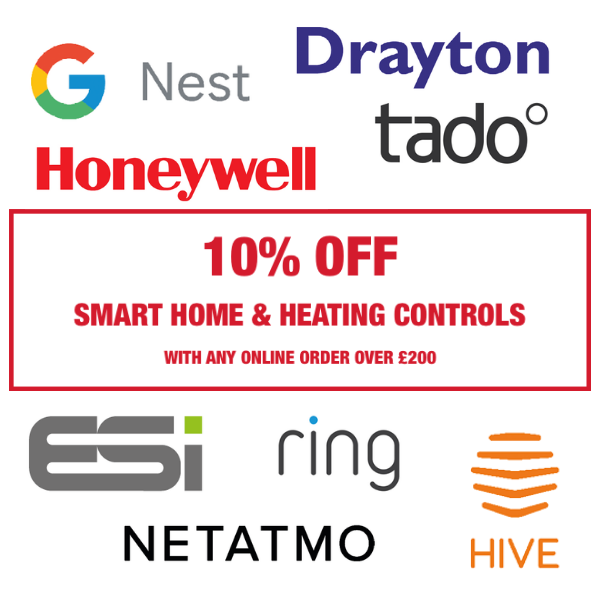 CityPlumbingUK's tweet photo. ONLINE EXCLUSIVE Save 10% on Smart Home & Heating Controls with any online order over £200🤩🥳
https://t.co/jQVjhMirDT
🤩
@googlenest @DraytonHome @Honeywell_Home @tado @HiveHomeUK @ring @netatmo #SmartControls #HeatingControls #CityPlumbingDeals #Plumbing #Heating #HeatingDeals https://t.co/Ad2jRfBONY