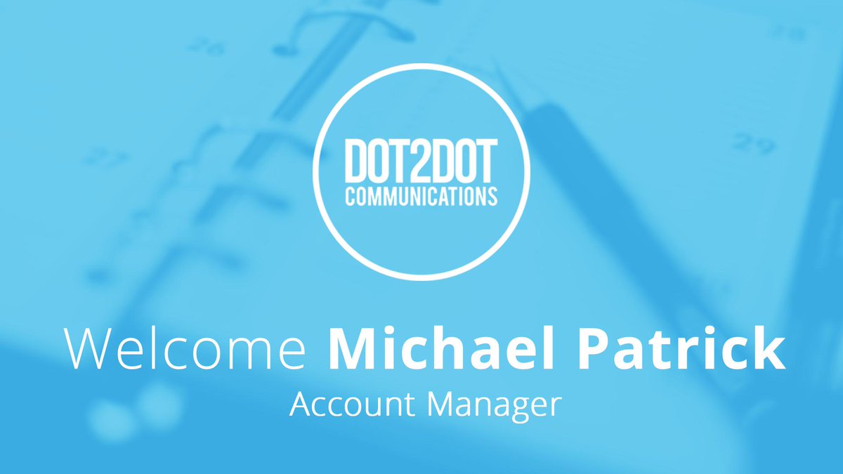 dot2dotcomm's tweet image. We&apos;re excited to announce our new Account Manager, Michael Patrick. Welcome to the #Dot2DotTeam!