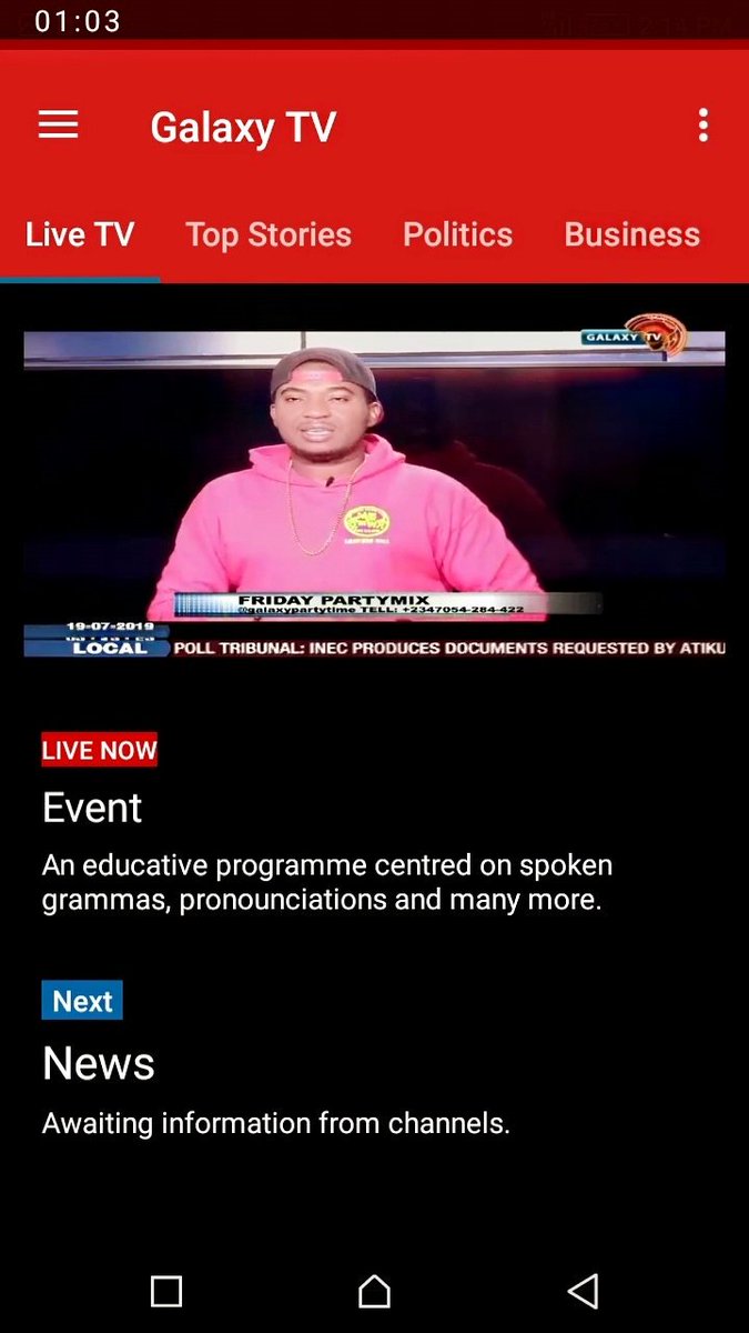 CountdownZone's tweet photo. @EMMY_FLY Down to earth and extraordinary on #GalaxyTvApp @Galaxypartytime #FridayPartyMix https://t.co/xQ8lkTwiln