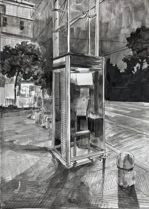 地元の電話ボックス 