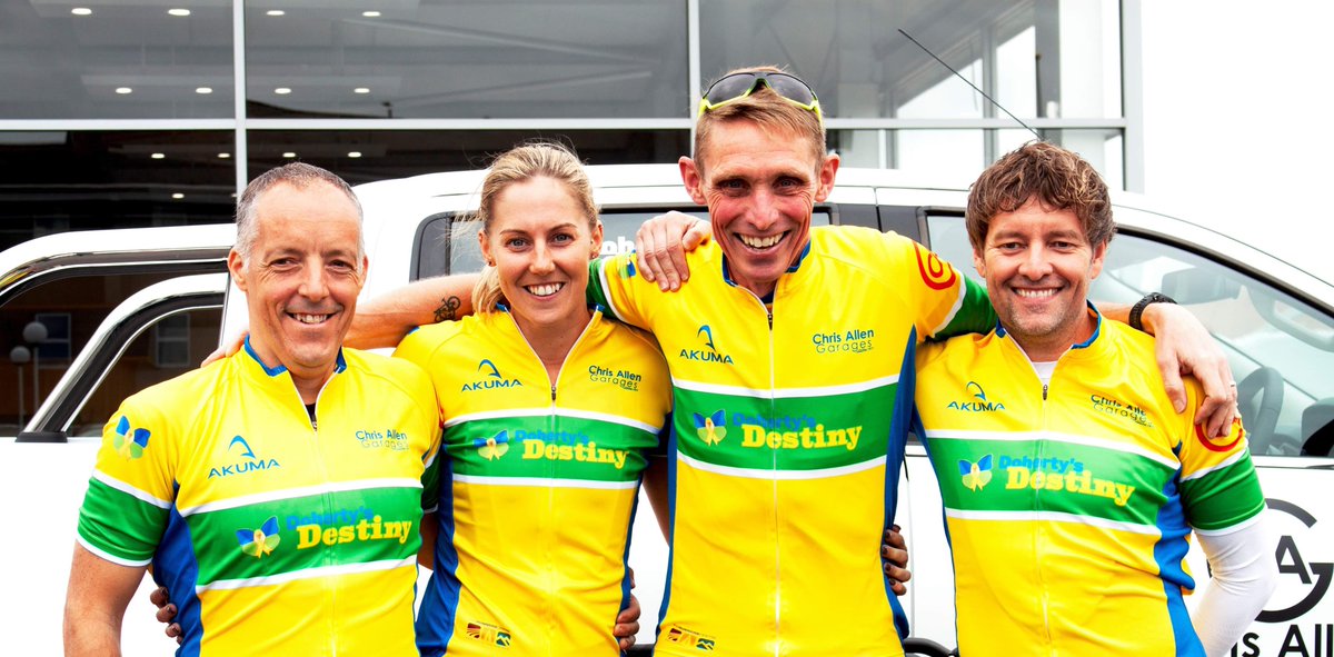 BBCLancashire's tweet photo. Congratulations to Lancs firefighters Christopher Horner, Samantha Stuart, Peter Waywell &amp; Phill Beard who walked the 3 peaks AND cycled between them in just 63 hours. They're raising money for mental health &amp; suicide prevention charity Doherty’s Destiny. https://t.co/8jzEKCLRqm https://t.co/SCt7IyqVUz