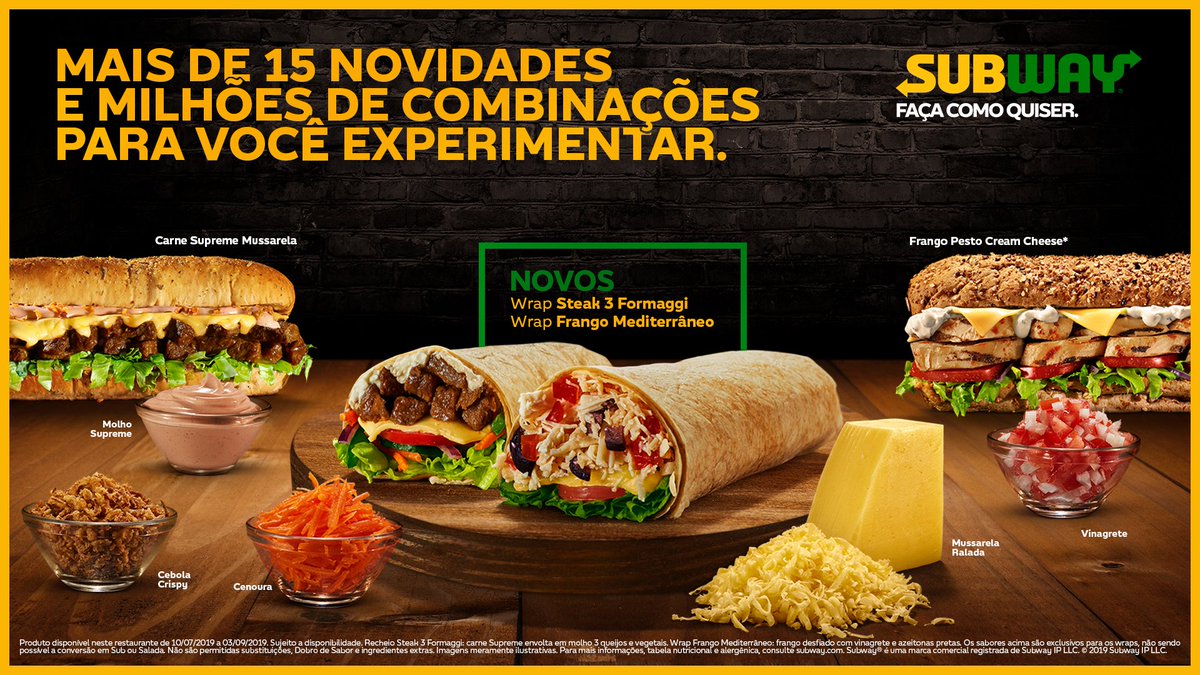 FOMOS AO SUBWAY E COLOCAMOS TODOS OS ACRÉSCIMOS POSSÍVEIS!!! 