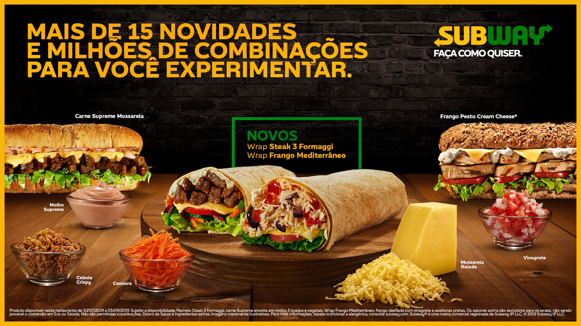 Subway Brasil - Compre um, leve outro. Simples e gostoso assim, só hoje no  SUBWAY®. Encontre a loja mais próxima e não perca essa chance. Mais  informações em bit.ly/2m9jEJ8.