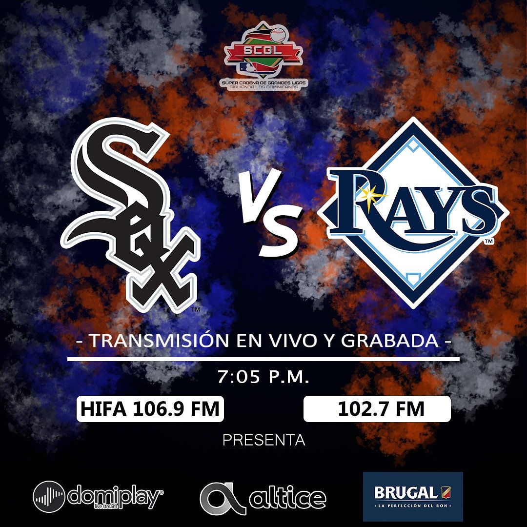 SuperCadenaMLB's tweet photo. Los @rays reciben a los @whitesox en el Tropicana field de la ciudad de Tampa Bay. Vive toda la acción del partido a través de la #SuperCadenaMLB por @hifa106 106.9FM -102.7FM desde las 7:05pm #baseball #beisbol #pelota #mlb #grandesligas #lasmayores https://t.co/2INmComCvN