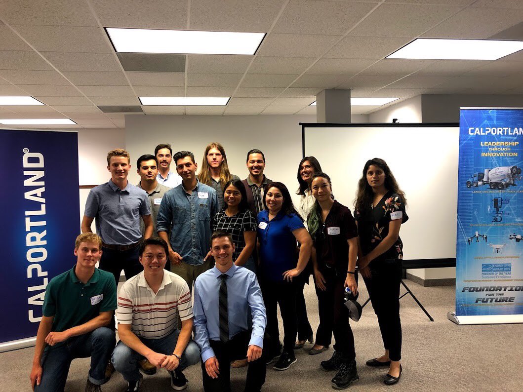 CalPortland's tweet photo. FBF to last week for our Annual Intern Orientation Day. This year we have 20 interns representing 7 universities and programs such as Construction Industry Management and BRAE-BioResource Agricultural Engineering.We are extremely proud of our Interns!  #FocusontheFuture https://t.co/RS72r40X3m