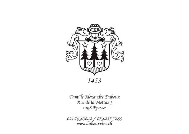 Parmi les excellents nectars servis au Caveau, retrouvez-y ceux de Claude et Alexandre Duboux dès aujourd’hui !