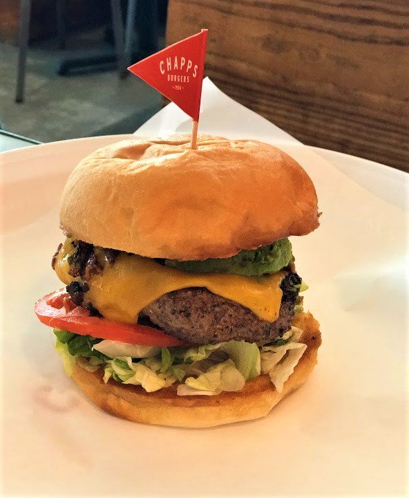 ChappsBurgers's tweet photo. 1984 Burger - 1/2 lb. of all-natural @NolanRyanBeef with grilled bacon, onions and jalapenos, cheddar cheese and sliced avocado. Come dig into this tasty tribute to the year we opened our first store! #Chapps #ChappsBurgers #Dallas #DFW #Burger #1984Burger #BestBurgerinTown https://t.co/7FJMYGHL1r