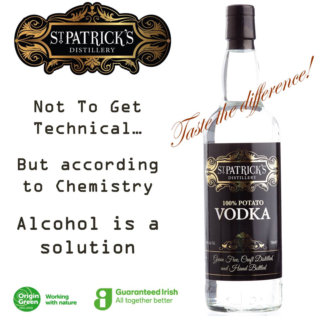 StPatsDistLtd's tweet photo. ๐ Have a great weekend ๐๐๐๐ฅ
#StPatricksVodka #IrishVodka #StPatricksDistillery #Vodka https://t.co/Ms38VEF08I