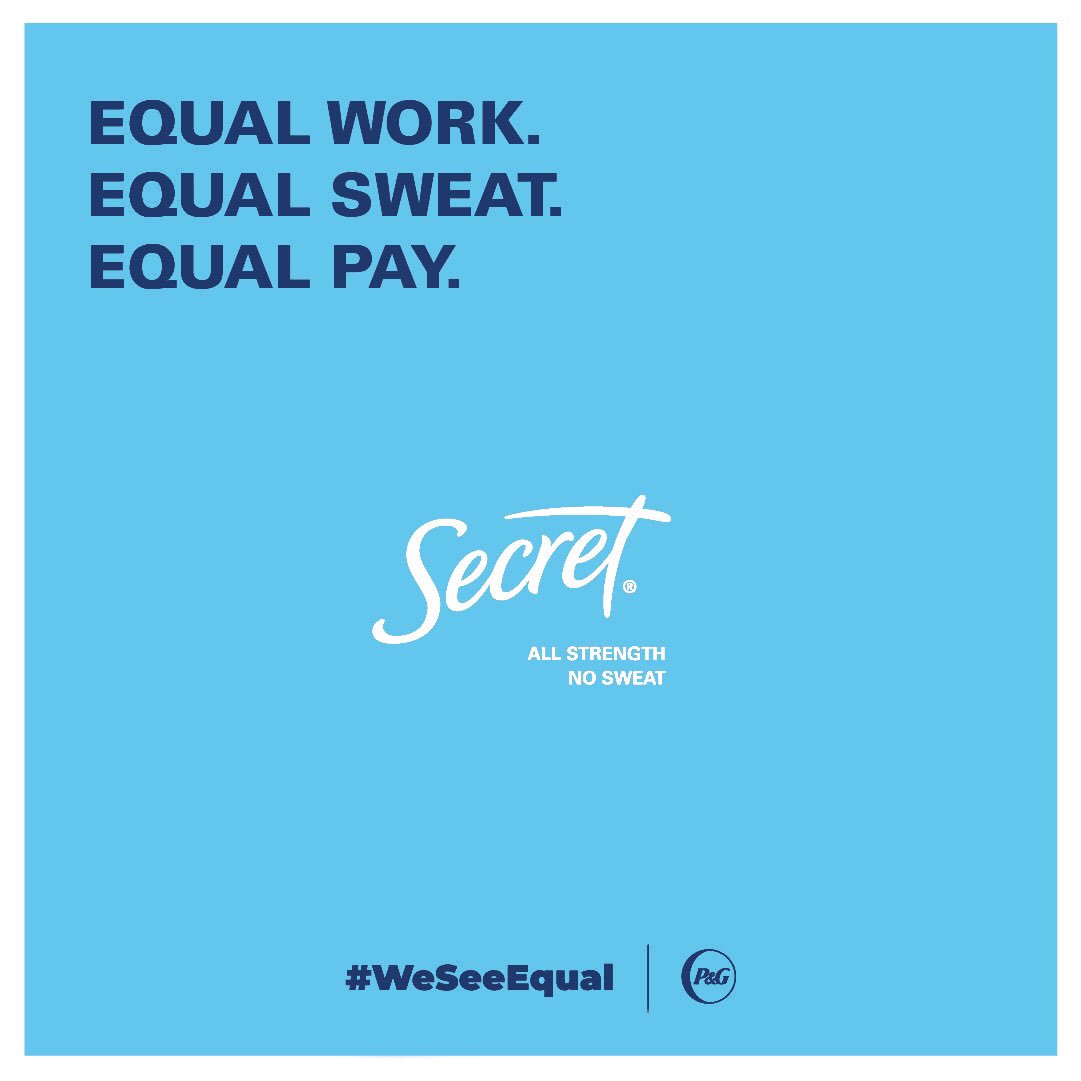 SoccerGirlFC's tweet photo. Along with @secretdeodorant, we are joining the fight for Equal Work. Equal Sweat. Equal Pay. #ad #AllStrengthNoSweat https://t.co/bTffTQnIV1