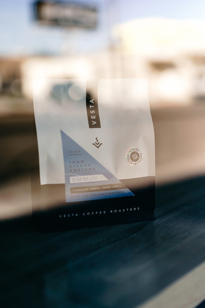 VestaCoffee's tweet photo. Rounding out the last few roasts of our Best Cup Colombia lot from Juan Caviche.  This year we are sending our head of QC, Alissa, down to Popayán with @cafeimports to cup and hopefully bring back a top three auction lot again!  -And possibly Juan's recent harvest! https://t.co/mR6HqGvASN