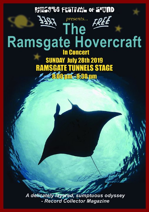 ramhov's tweet photo. Sunday night, holy night: JULY 28th  8:00 pm - 9:30 pm        THE RAMSGATE HOVERCRAFT play the Tunnels Stage at the @ramsgatefest of Sound https://t.co/YUPix3gF8A