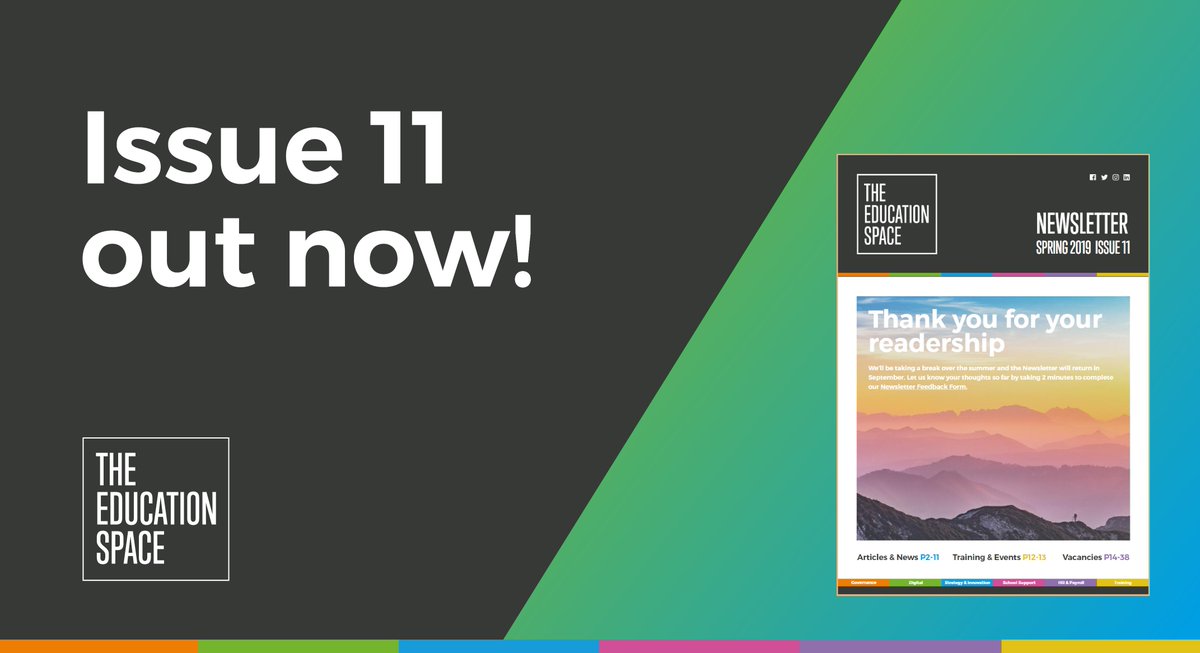 TheEduSpace's tweet photo. Issue 11 of our Weekly Newsletter is out! This will be the last edition until we return in September! We've had a blast producing a new and improved Newsletter for schools and look to continue ensuring the best content for readers 👉👉https://t.co/EPuyzmDI3A https://t.co/oUHyZCcIoa