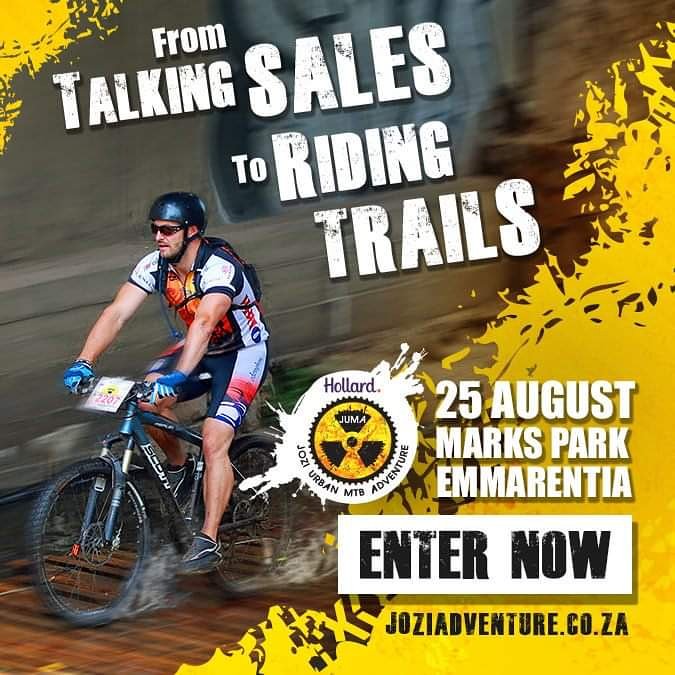 Experience a new side to your city with the Hollard Jozi Urban MTB Adventure. Retweet to your biking buds so they don’t miss out. Give yourself a head start, visit bit.ly/2J87Q8O to enter.

#HollardJUMA2019