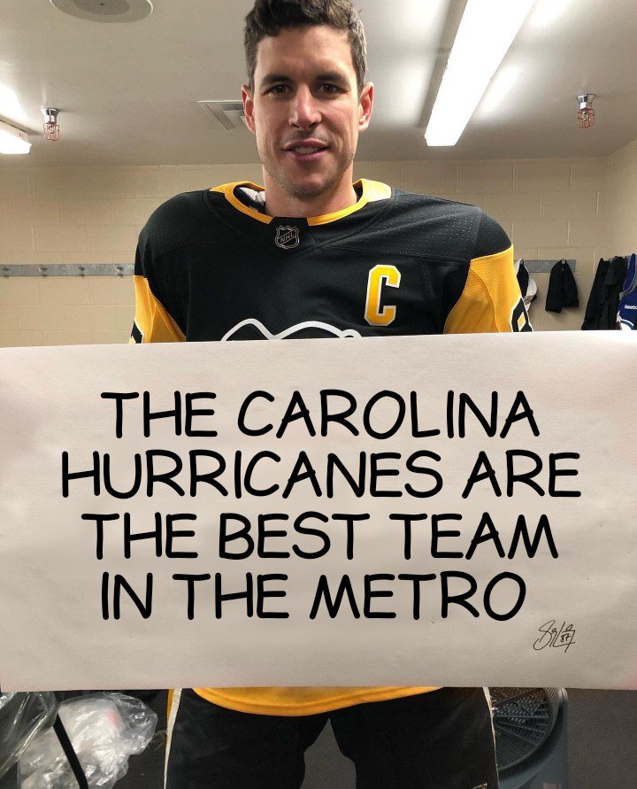 CardiacCane's tweet photo. Even Sidney Crosby thinks so! https://t.co/vWUIP71yT9