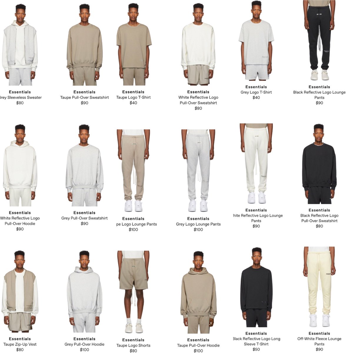 ssense fear of god essentials