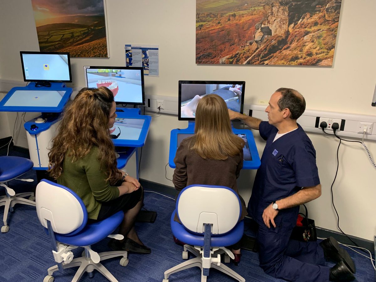 UCLanDentistry's tweet image. Thank you to Professor Nicolas Martin and @ashleytowers for the very informative session on haptic learning using the Virteasy Dental Simulator @virteasy @ShefDentistry @nsonde #learning #dentistry #sheffield #UCLan #haptics