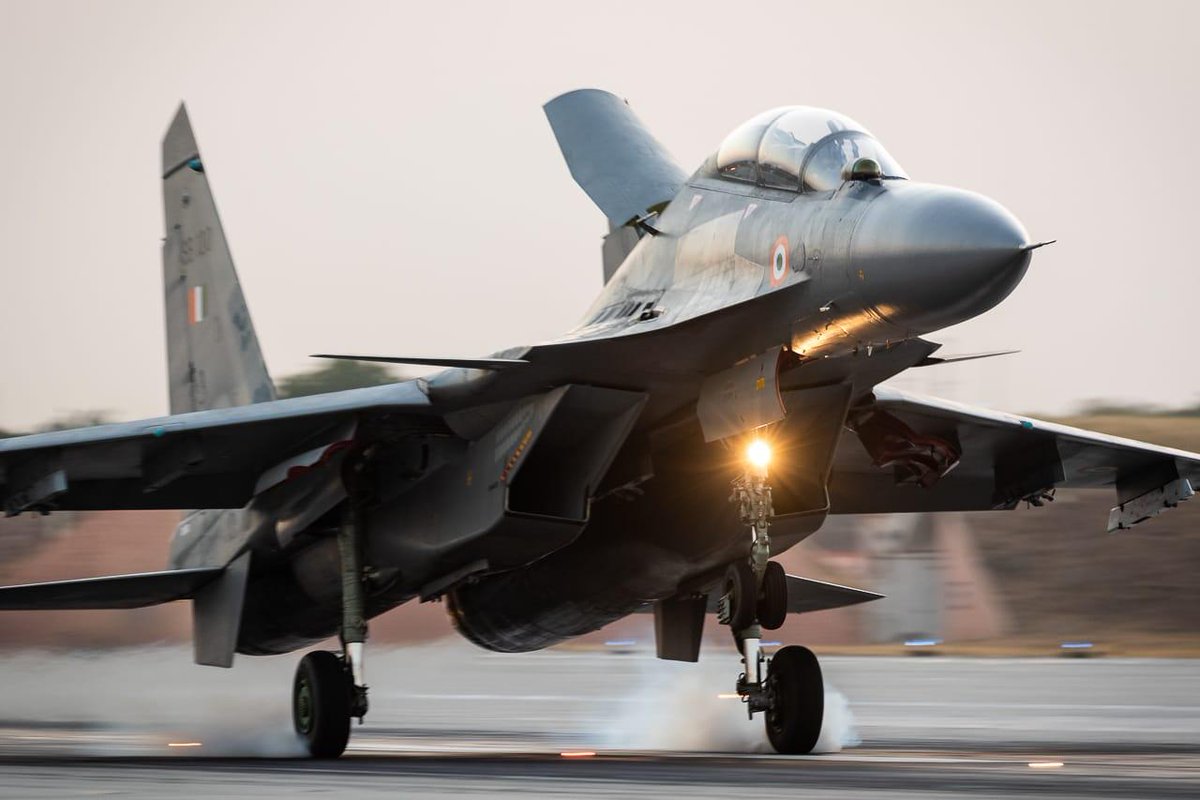 ANI's tweet photo. #ExGaruda2019, a bilateral Indo-French large force employment warfare exercise hosted by French Air Force (FAF) from 1 July to 12 July, at Mont-de-Marsan France, was successfully completed with the IAF contingent landing back in India today. https://t.co/jZoPF5tr6S