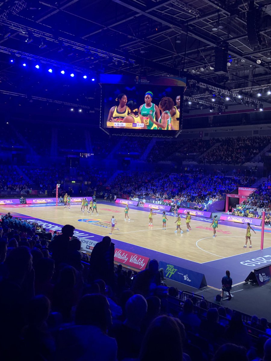 Mitchbwd's tweet photo. Fab atmosphere at #ThisIsNetball World Cup in #Liverpool and even found some @PwC_NorthWest branding in the programme. Looking forward to. Celebrity #allstarnetball @sportrelief @BBCSport https://t.co/AzBmzP5uS6