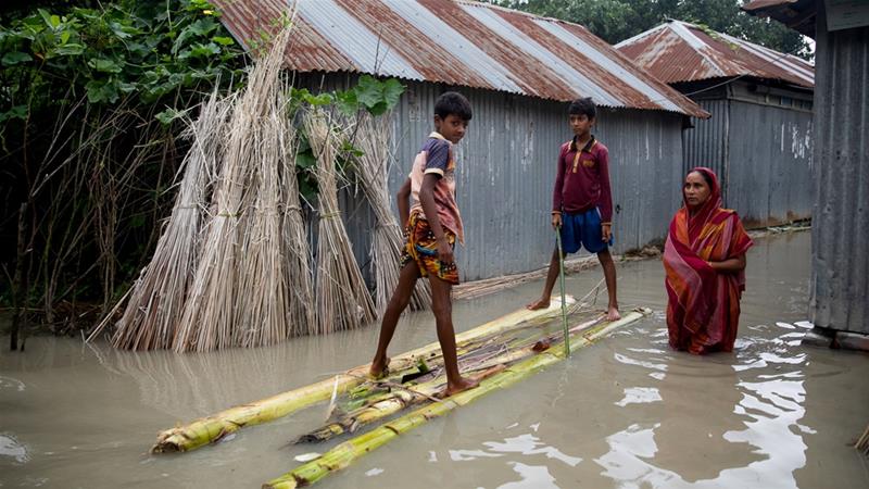 AJEnglish's tweet photo. More than four million at risk of food insecurity and disease in Bangladesh as worst floods in years 'submerge' villages https://t.co/nJYPbmY1HH https://t.co/nfZXE2UXQp