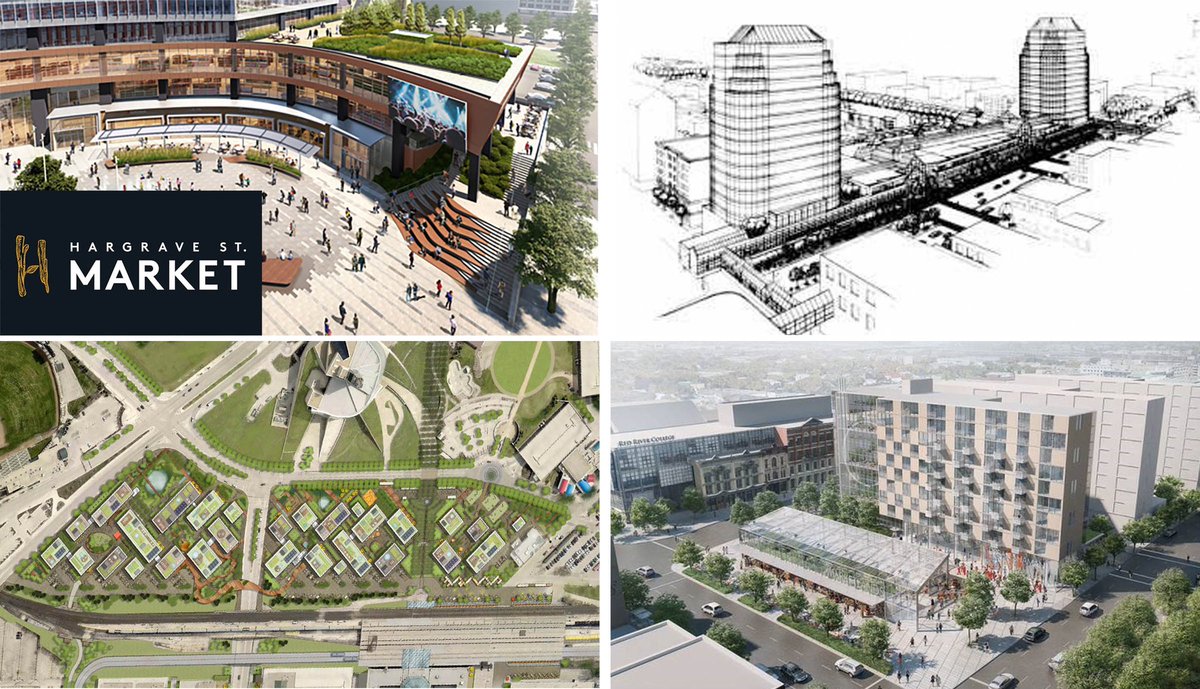 Yesterday in downtown Winnipeg:

• Food hall &amp; grocery for True North Square
• Sale of Portage Place approved, beginning potential redevelopment
• Approval to sell Parcel 4 to the Forks, extending Railside
• Site demolition approved to start Market Lands development