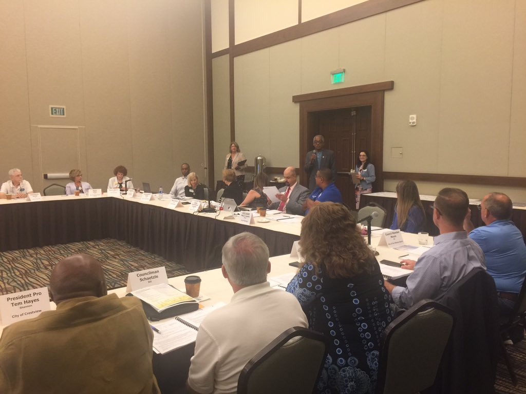 pbcloc's tweet photo. Leo Longworth the President of the Florida League of Cities is addressing the Land Use and Economic Development Policy Committee that is Meeting in the Palm Ballroom AB in the Embassy Suites to establish their Legislative Priority for the upcoming Session in January #welivelocal https://t.co/I19sfKpqTo