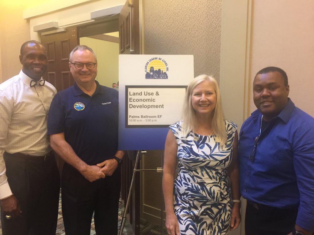 pbcloc's tweet photo. Leo Longworth the President of the Florida League of Cities is addressing the Land Use and Economic Development Policy Committee that is Meeting in the Palm Ballroom AB in the Embassy Suites to establish their Legislative Priority for the upcoming Session in January #welivelocal https://t.co/I19sfKpqTo