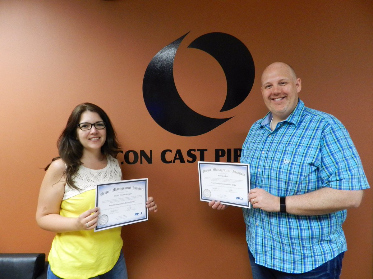 Congratulations to our employees Amanda and Kris for obtaining their @PMInstitute #PMP Certifications! We value all the hard work and dedication that went into this achievement and are excited to share in your success!