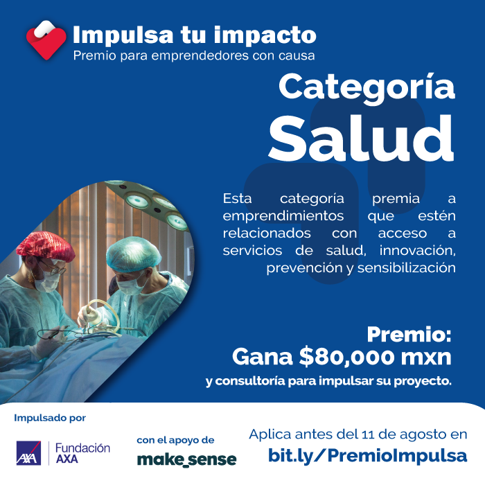 makesense_am's tweet image. ¡Buscamos emprendedores con proyectos de #Salud 💙!
Aplica hoy al Premio Impulsa tu Impacto para recibir💰$80,000 mxn y 🚀 consultoría de impulso dada por AXA Seguros y makesense 
Aplica con tu proyecto aquí: bit.ly/PremioImpulsa