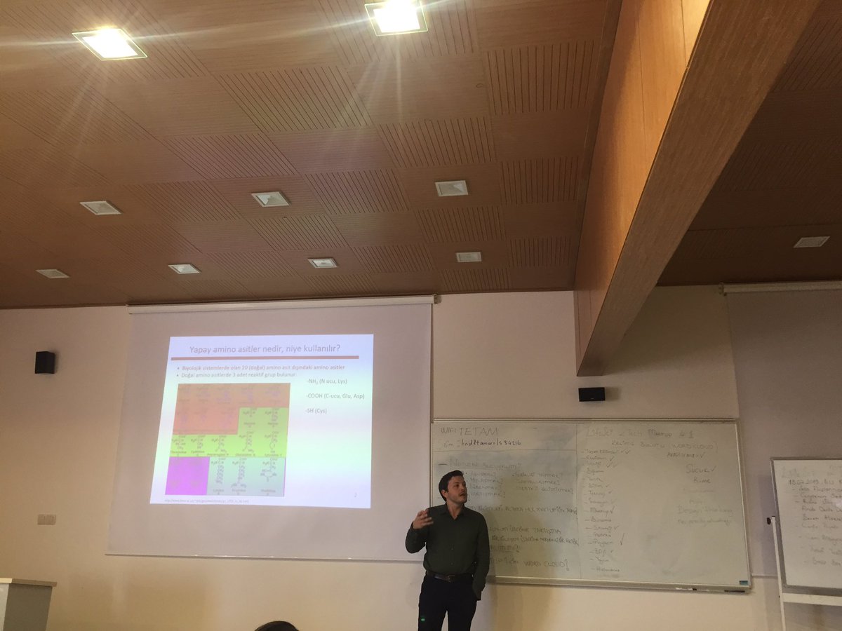 SelinArslanhan's tweet image. @kocuniversity Cem Albayrak ile yapay aminoasitler nedir, nerelerde kullanılır #2techmeetup konuşuyoruz #2tech #LifeSci @BounLifeSci