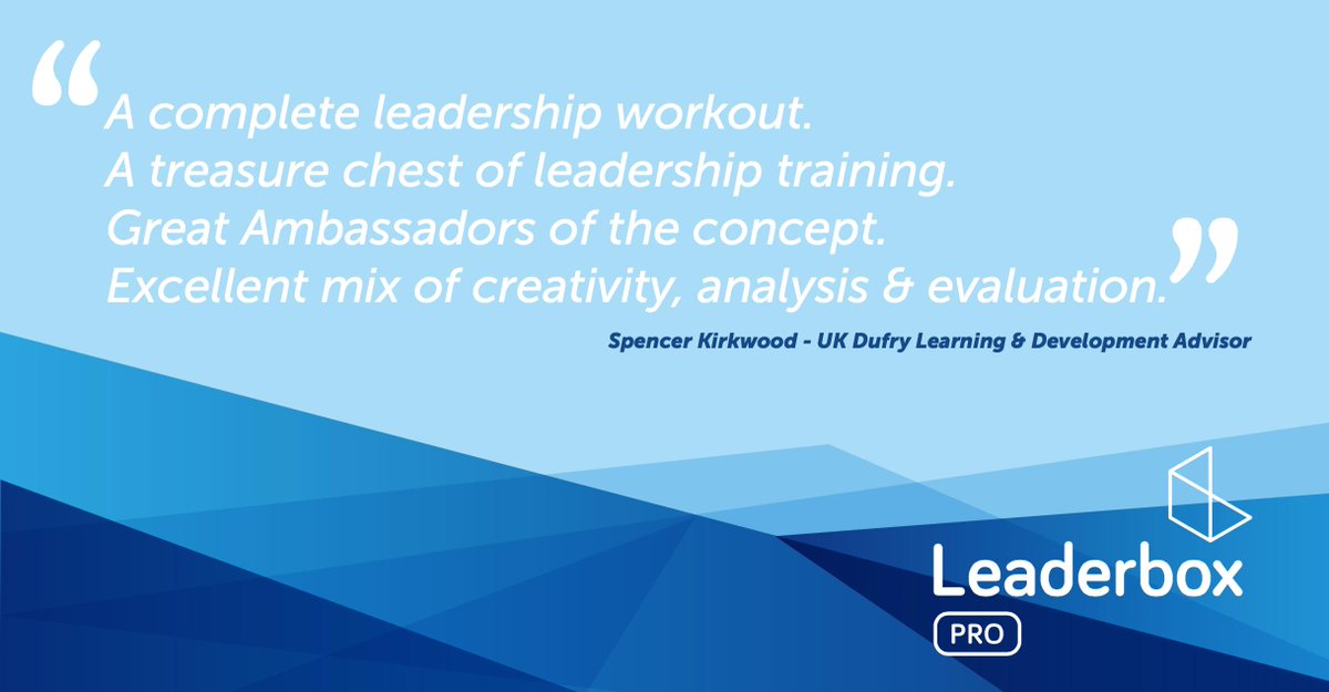 LeaderboxUK's tweet photo. Leaderbox is an innovative and cost-effective tool for providing leadership training within your organisation - but don't just take our word for it. We have received brilliant feedback from our recent clients! https://t.co/M1gfEiMcHo