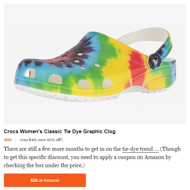 tie dye crocs walmart