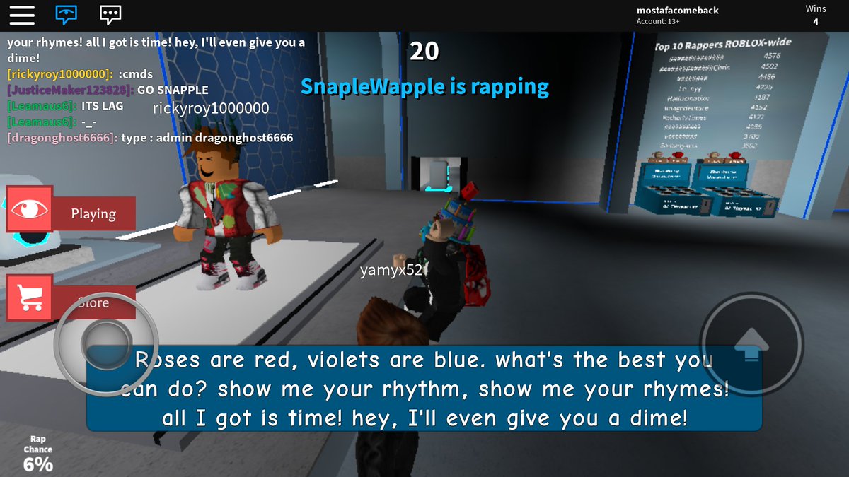 Roblox Rap Rhymes