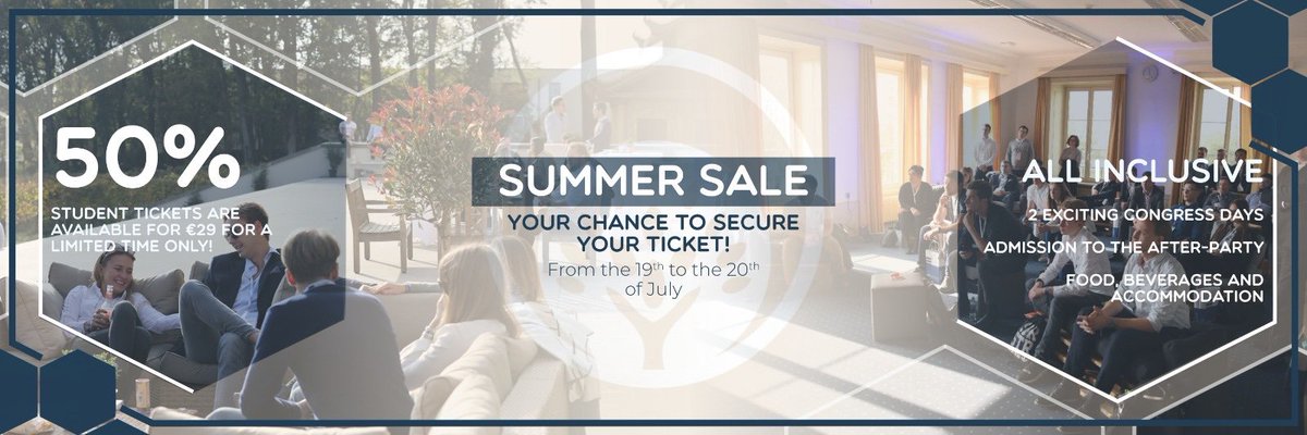 Get your ticket for this years EBSpreneurship Forum! Till tomorrow, every ticket will be 50% cheaper. So don't miss it out. 
-Present your ideas in front of major investors like APX or HV Ventures 
-Interviews with international companies like <a href="/axelspringer/">Axel Springer SE</a>  or <a href="/KPMG_DE/">KPMG in Deutschland</a>