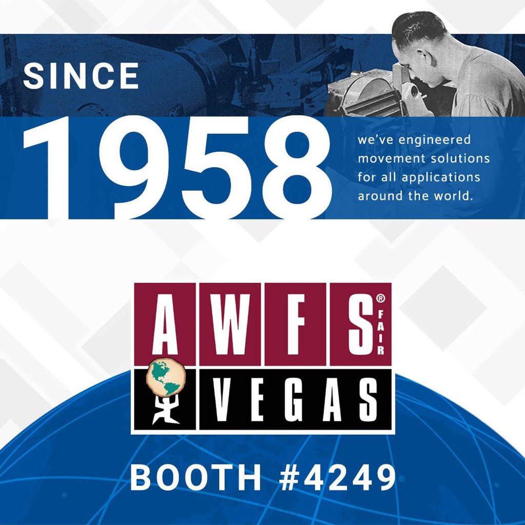 AccurideUS's tweet image. With over 60 years of experience and over 160 patents, Accuride has every sliding solution covered. Visit us at booth 4249 to see that there's nothing we can't move. AWFS Fair #Accuride #AWFSFair #AWFS2019  #AWFS19 @AWFSFair