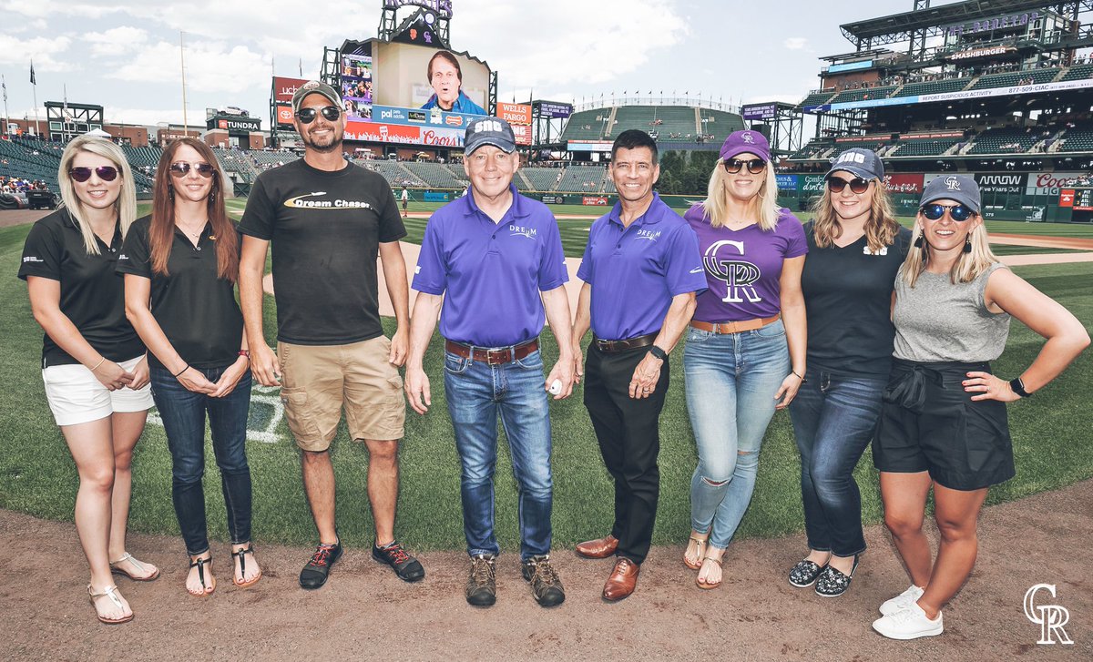 Rockies's tweet photo. In the #Apollo50th spirit, we hosted retired Air Force officer and @NASA astronaut Steve Lindsey at Coors Field!
 
Steve threw a strike and hung out with the guys before the game 👨‍🚀 https://t.co/cRWfDmeXpB