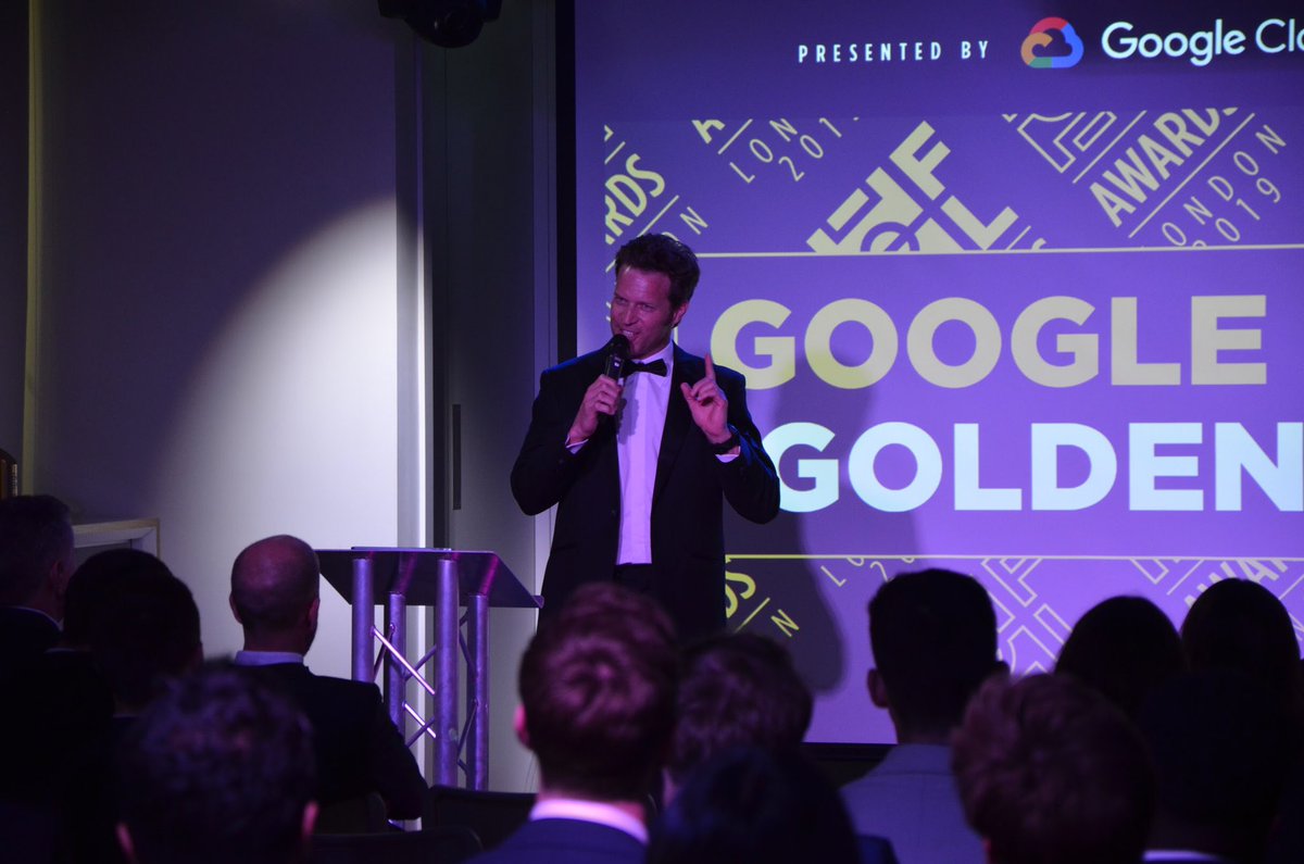 fintechleague's tweet photo. Thank you to @GoogleCloud_UKI iconic trio @derek_freel, @RichardAshbyS & Kirill Evreinov for presenting the @googlecloud Golden Boot & Team of the Year ๐๐ฝ https://t.co/XwQHET6HU2