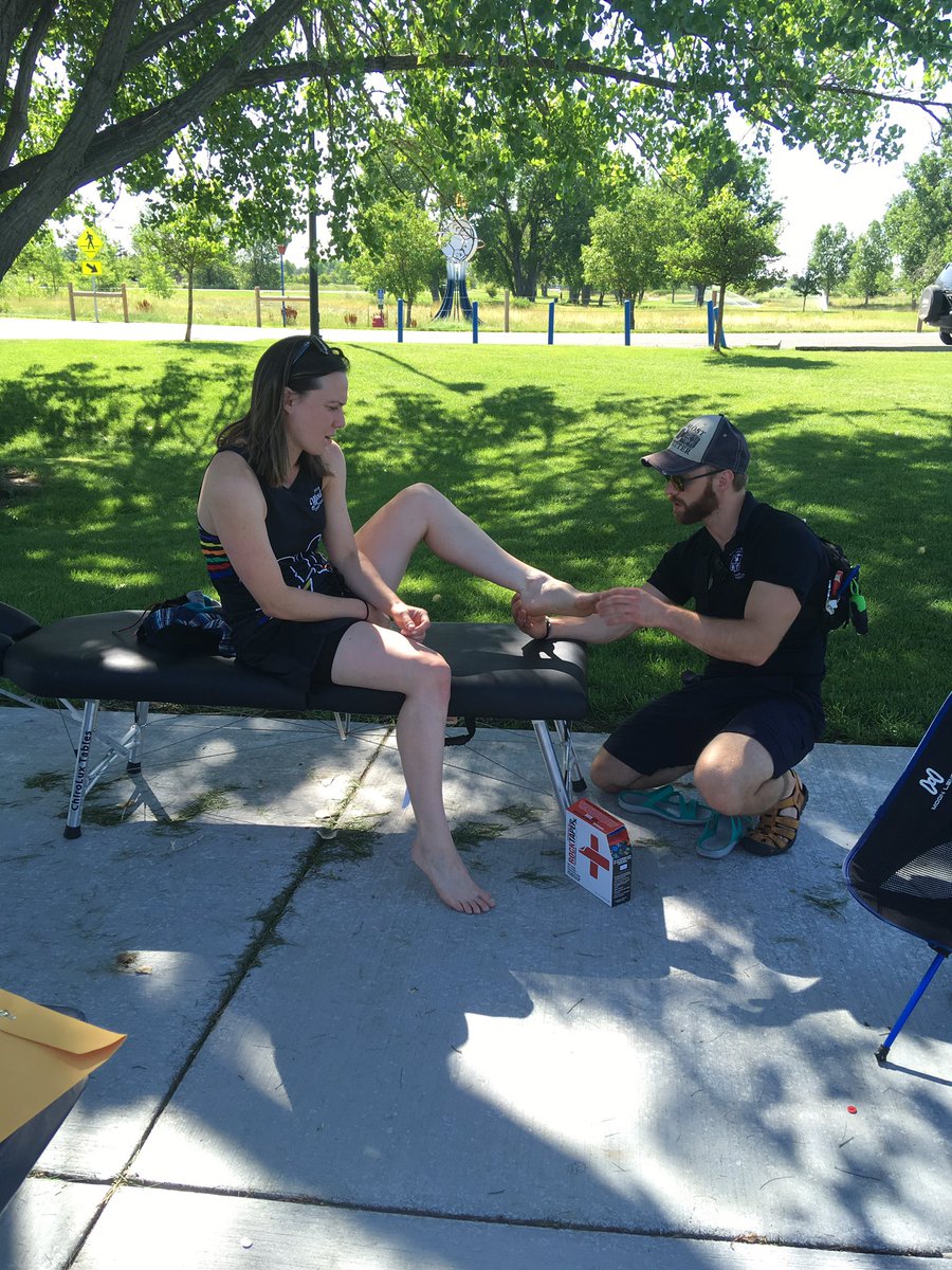 Pregame care from our partners at Northwestern Health Science University. Happy to have Jordan with us all weekend to fix our creaky bones!