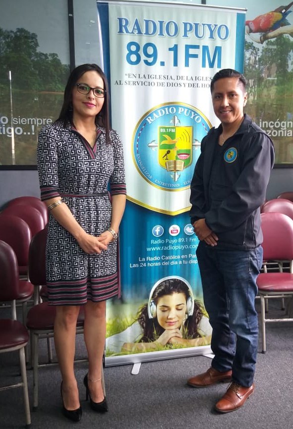 ces_ec's tweet photo. 📍Lineth Fernández, consejera Académica del  CES, durante la entrevista en Radio Puyo 98.1, habló de la prevención y erradicación del acoso sexual y violencia de género en las IES, así como también sobre oferta ilegal que podría estar promoviéndose en el país. https://t.co/3U3eGZsHDD