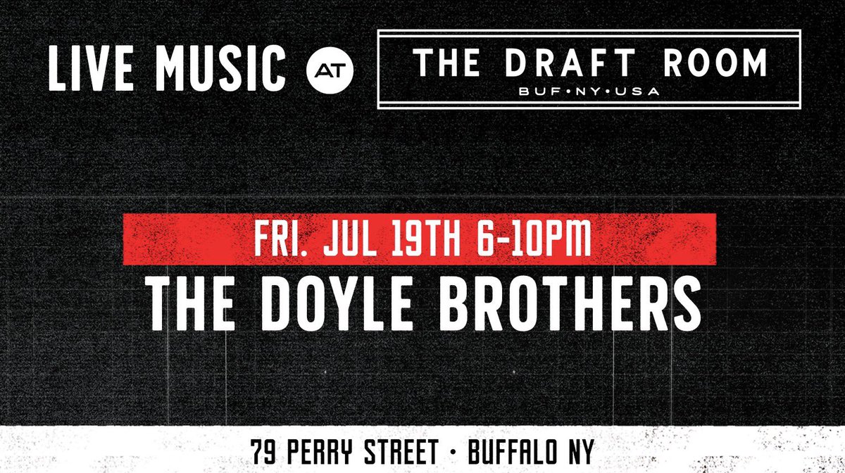 GAME ON! See you at The Draft Room in just a few short hours Buffalo!! 

#loyal4doyle #thedraftroom #buffalove #thebrosarebackintown
