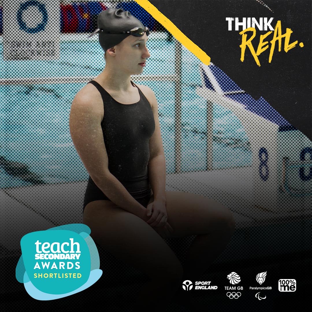 GetSetCommunity's tweet photo. Offering new ways to build healthy habits for 11-16s, the #ThinkReal campaign with @TeamGB, @ParalympicsGB, @ukantidoping and @Sport_England has been shortlisted for a @TeachSecondary award in the Curriculum Impact category!! WOW😃🏆 https://t.co/oVaXVDFNCq