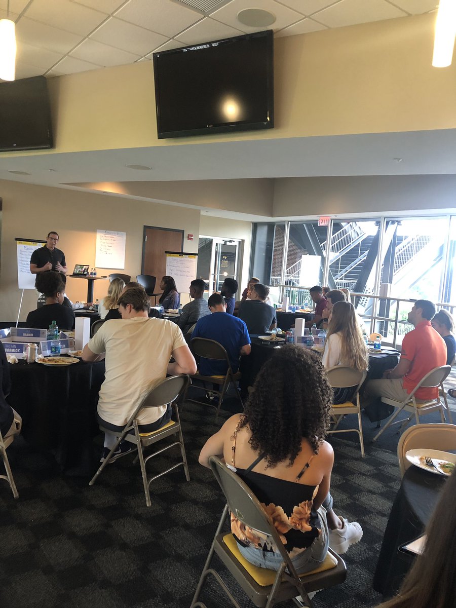 ACC_Compliance's tweet photo. Great first business session this afternoon! Thank you to @RISEtoWIN @GTToddStansbury for coming to speak with our Student-Athletes! #ACCSAAC #TeamingUptoLead https://t.co/V8DGj79xLg