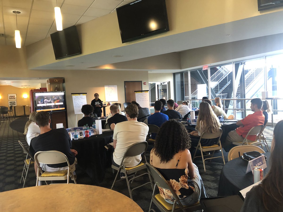 ACC_Compliance's tweet photo. Great first business session this afternoon! Thank you to @RISEtoWIN @GTToddStansbury for coming to speak with our Student-Athletes! #ACCSAAC #TeamingUptoLead https://t.co/V8DGj79xLg