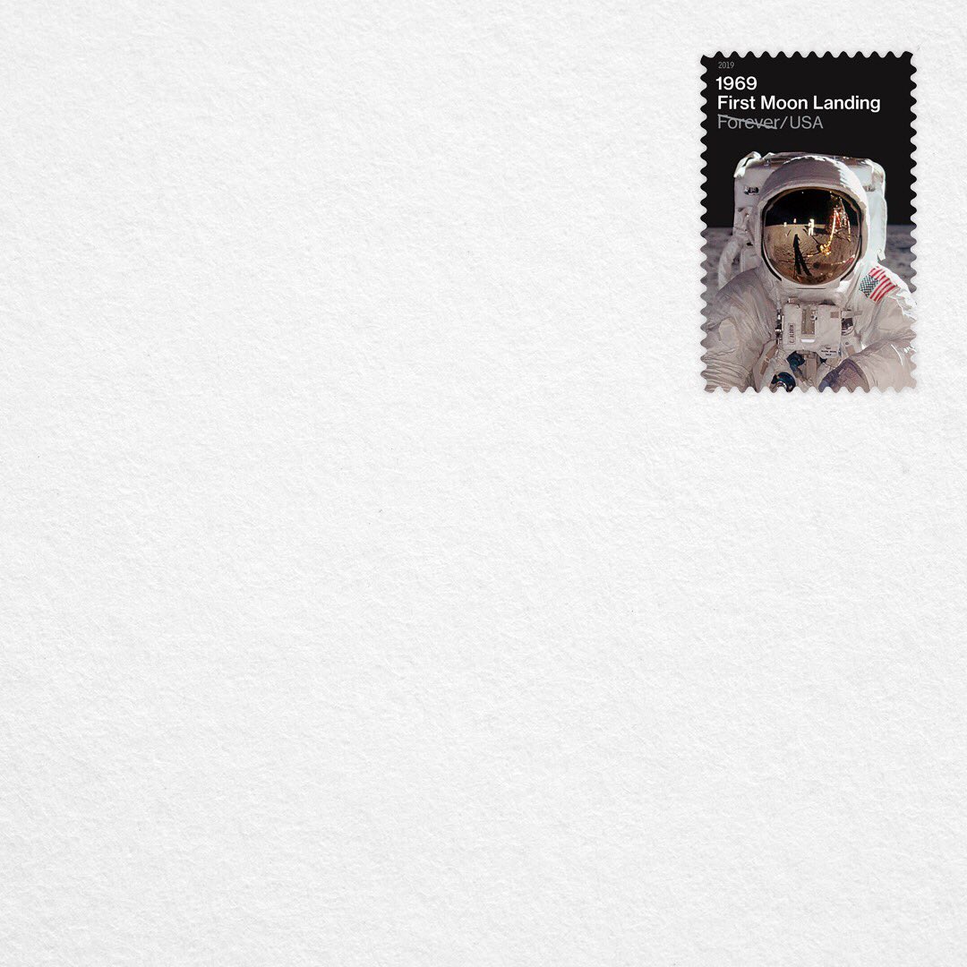USPS's tweet image. Houston, we have lift off! New 1969: First Moon Landing stamps are now available. 🚀🌑 #MoonLandingStamps @NASA 

store.usps.com/store/m/mobile…