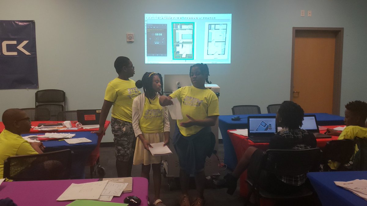MzVegaEugene's tweet photo. #FridayThoughts So proud of Mikayla and her team as they present their sketch up design for homeless veterans in Tampa. Thanks #STEMXposure for giving these 3rd-5th graders @HillsboroughSch the opportunity to give back. @TampaBaySTEM @HABSEconnects https://t.co/yVof8XsSG7