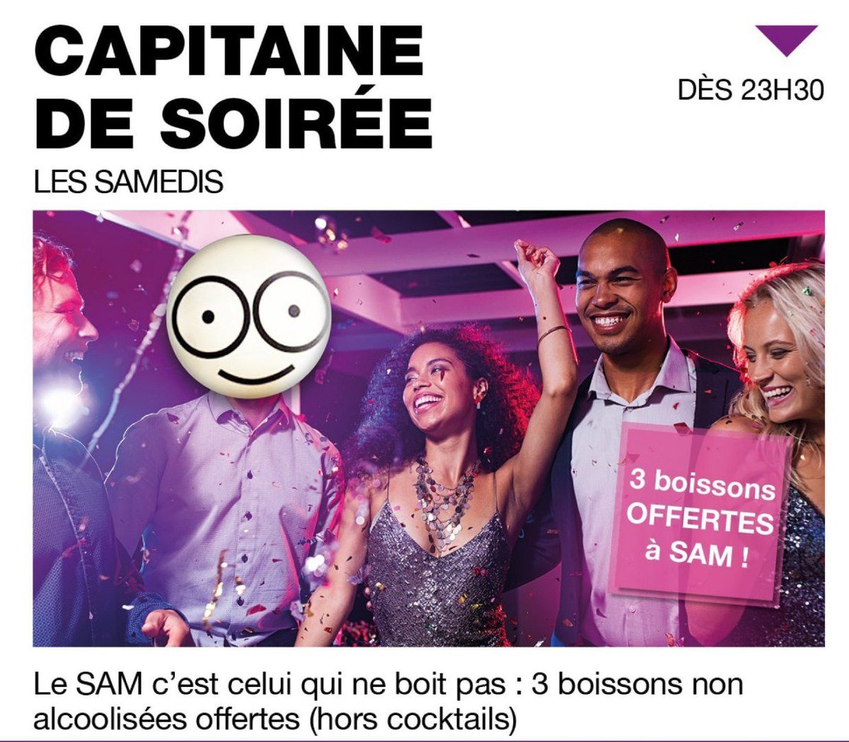 JOAMONTROND's tweet photo. SAM c'est celui qui ne boit pas !!! https://t.co/L9vWahoD7u