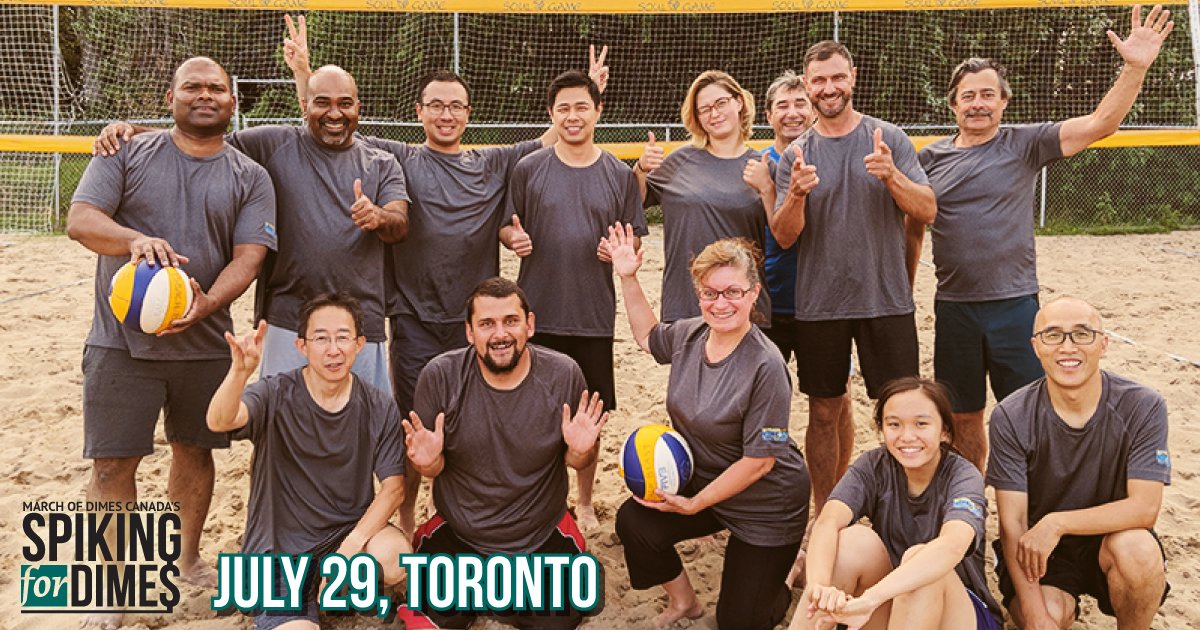 marchofdimescda's tweet photo. Our #SFDToronto charity 🏐 volleyball tournament is flying over the net real soon! On July 29 we'll be raising funds to support young adults with disabilities in making the transition to adulthood. Find out how at https://t.co/Se5CIfsILM https://t.co/5dKd1TIxkI