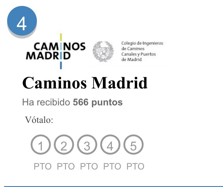 caminosmadrid's tweet photo. Aún puedes votar por @caminosmadrid en la lista de web de #ingenieríacivil de @Prontubeam. 👍 https://t.co/e1URvi6gfj
Y recuerda que en nuestra web también está el interesantísimo #Blogdelcolegiado 😉 https://t.co/uazw8ET5AL