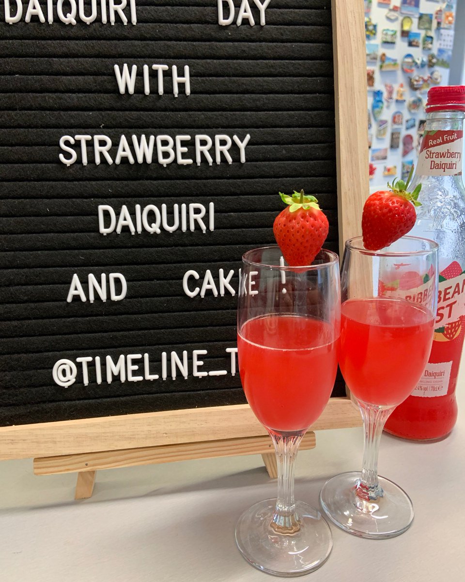 Timeline_TV's tweet photo. We're celebrating National Daiquiri Day in our Ealing office with cake and strawberry daiquiris 🍓🍰 #HappyFriday #FridayFeeling #TimelineTV #TimelinePost #PostProduction https://t.co/PoXEpIRW0w
