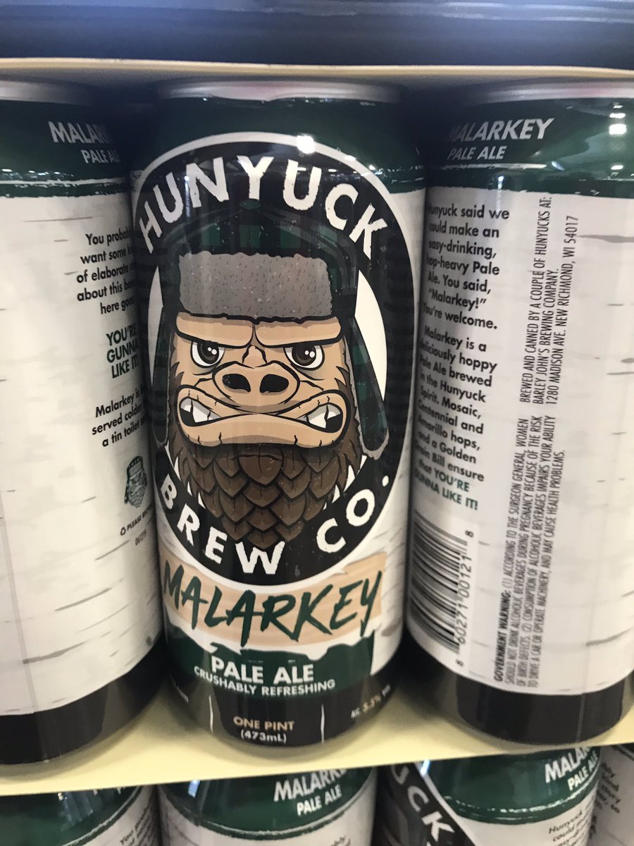 Hunyuck_Brew_Co's tweet photo. Malarkey Pale Ale Available at Stinson WBS and Furlongs Liquor by mid afternoon!   Don’t see it in cooler ask for it!   Enjoy.  #beer #mncraftbeer #craftbeer https://t.co/LoWoAjlSdt